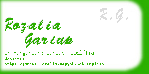 rozalia gariup business card